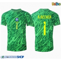 Maglie da calcio Brasile Alisson Becker #1 Portiere Prima Maglia Copa America 2024 Manica Corta